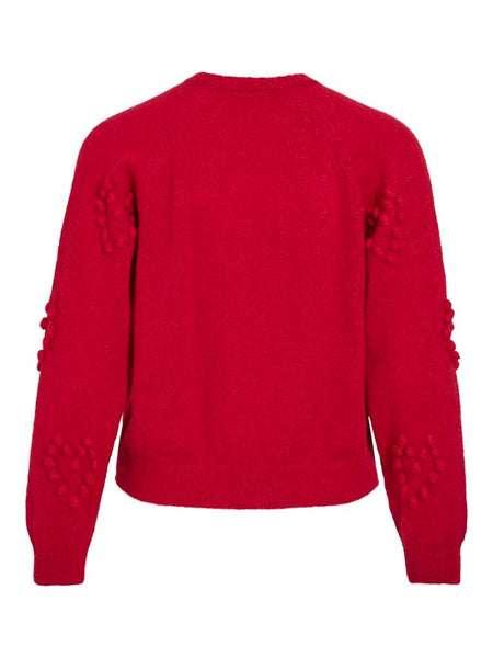 VIMERIT L/S O-NECK BUBBLE KNI