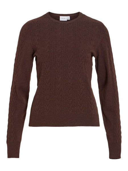 VIKERRY O-NECK CABLE L/S KNIT