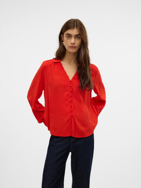 VMVIOLET L/S SHIRT WVN BTQ GA