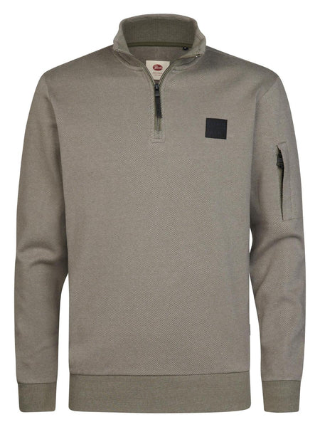 Men Sweater Collar Zip