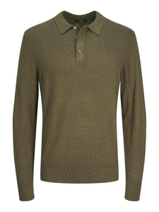 JPRBLAWILLIAM KNIT POLO LS