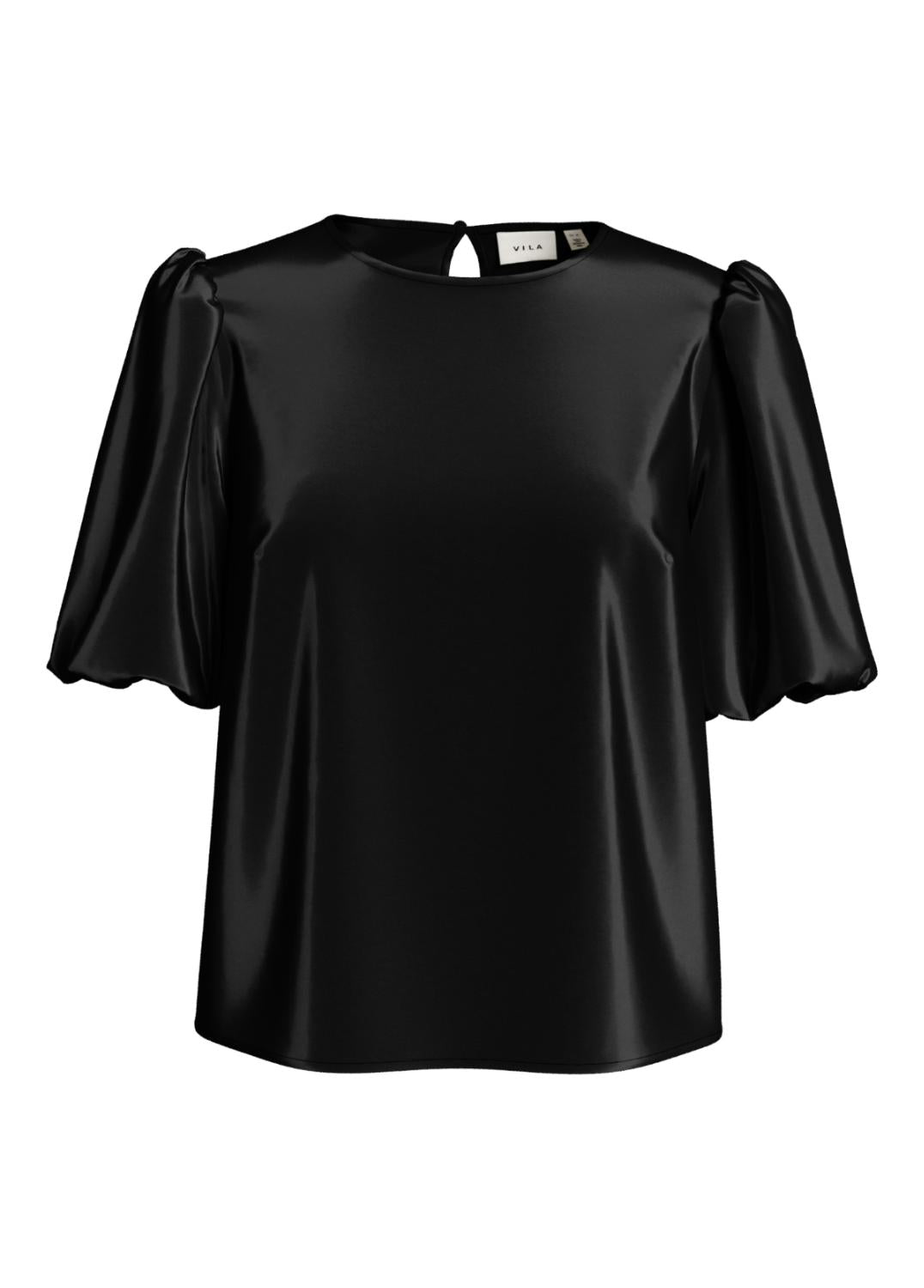 VIELLETTE 2/4 SATIN PUFF TOP