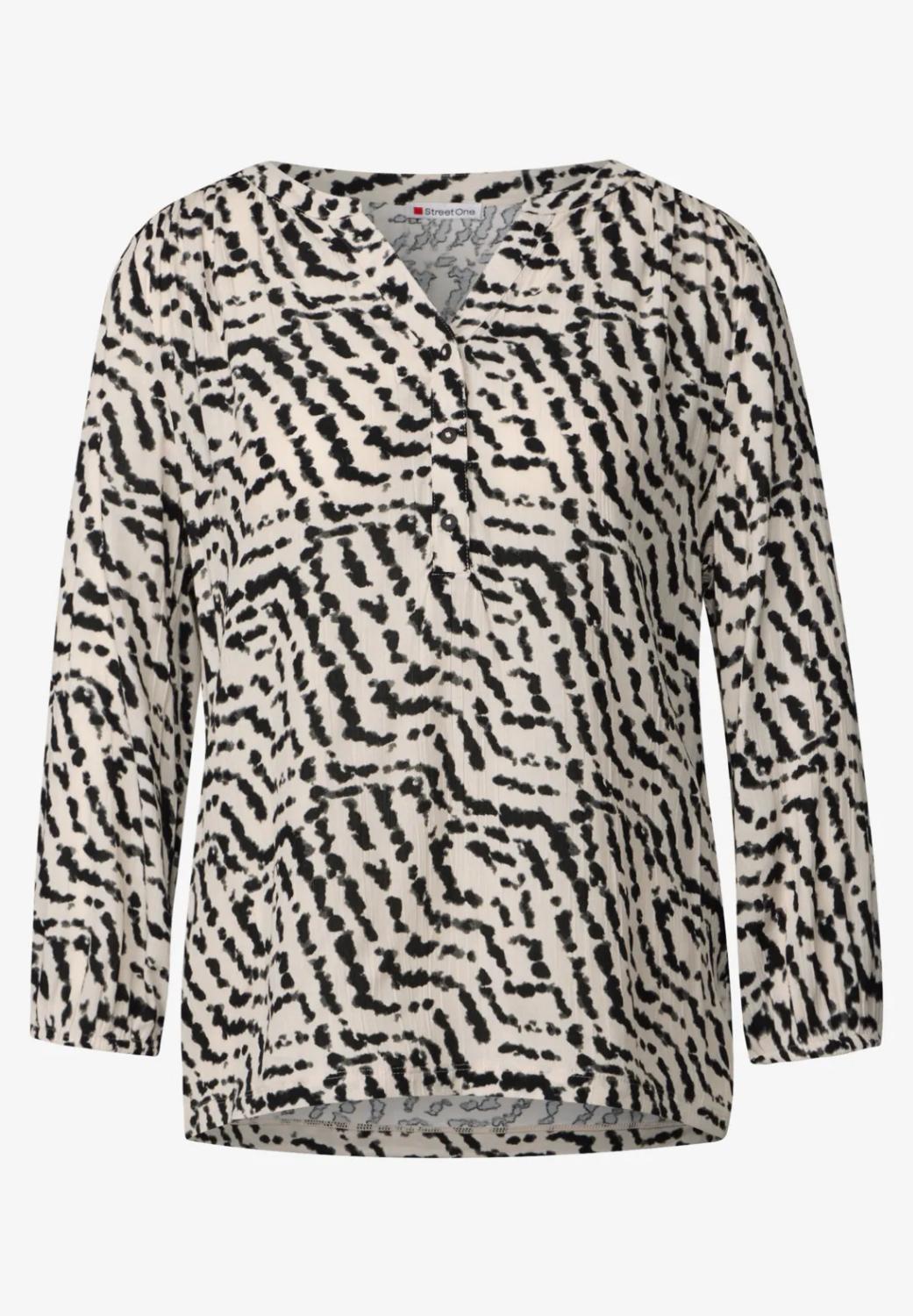 printed mat-mix shirt w.butto