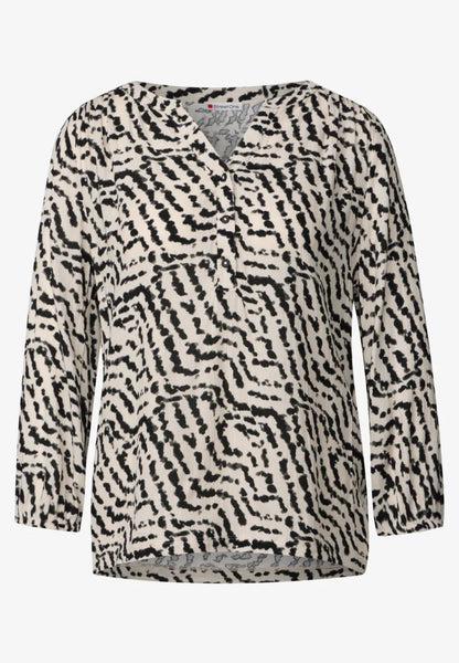 printed mat-mix shirt w.butto