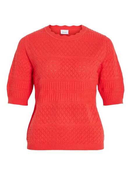 VIMILOS S/S O-NECK POINTELLE