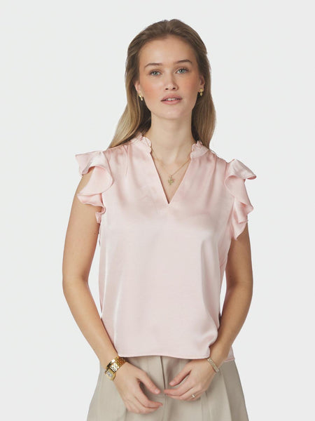 Stella sateen blouse pink