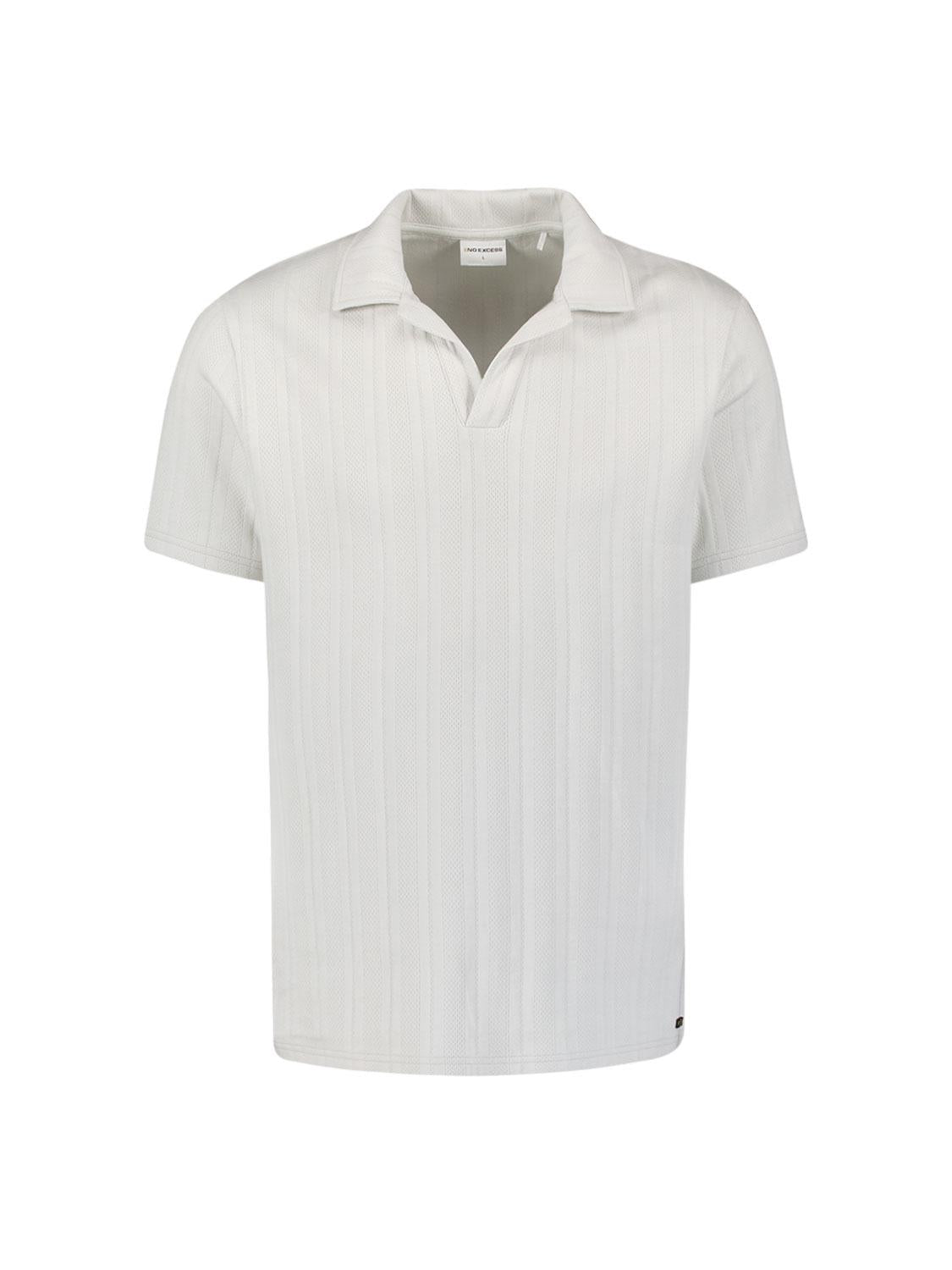 Polo revers stripes chalk