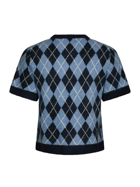 Allestar check knit cardigan