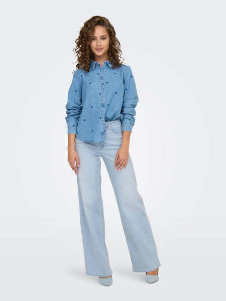ONLMADISON BLUSH HW WIDE DNM