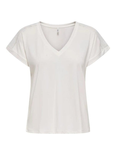 ONLFREE LIFE S/S V-NECK LACE