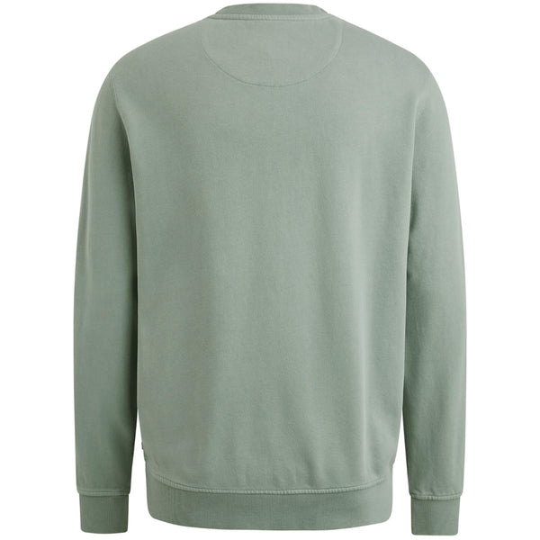 Crewneck terry garment dyed