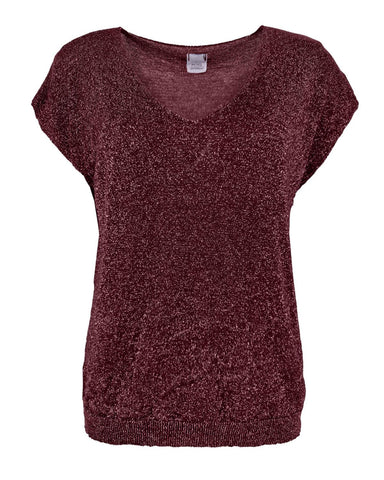 Top lunia lurex beaujolais