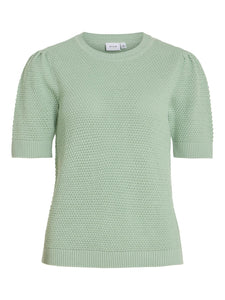 VIDALO O-NECK S/S KNIT TOP -