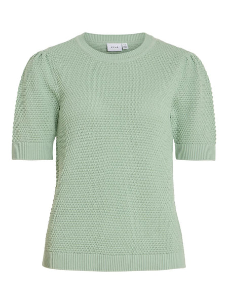 VIDALO O-NECK S/S KNIT TOP -