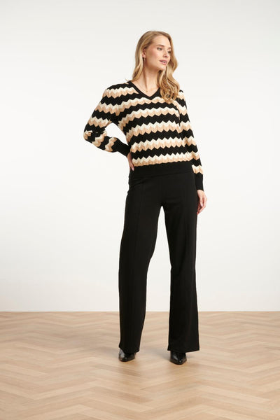 Knit top 25523 black-sand