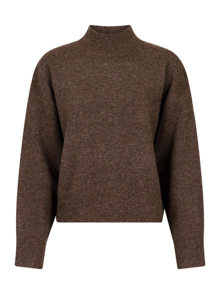 Pauline knit blousse brown