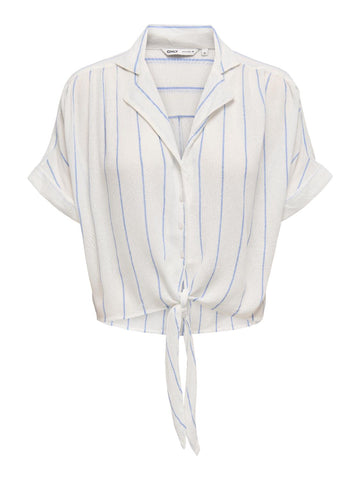 ONLPAULA LIFE S/S TIE SHIRT W