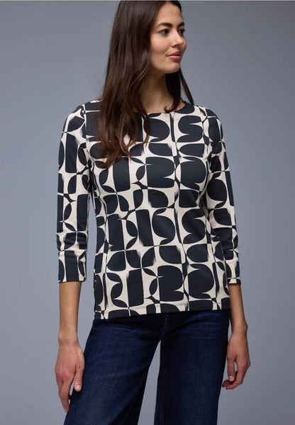 printed basic interlock shirt