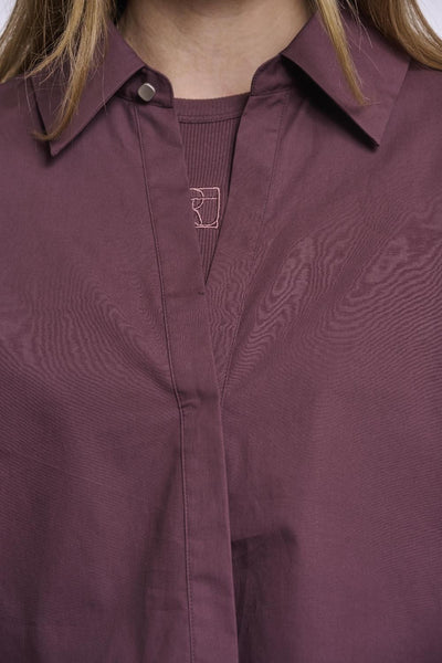 Wrap blouse with fixed innerto