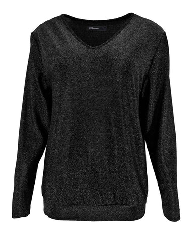 Top bella lurex zwart