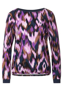 printed mat-mix shirt w.rib d