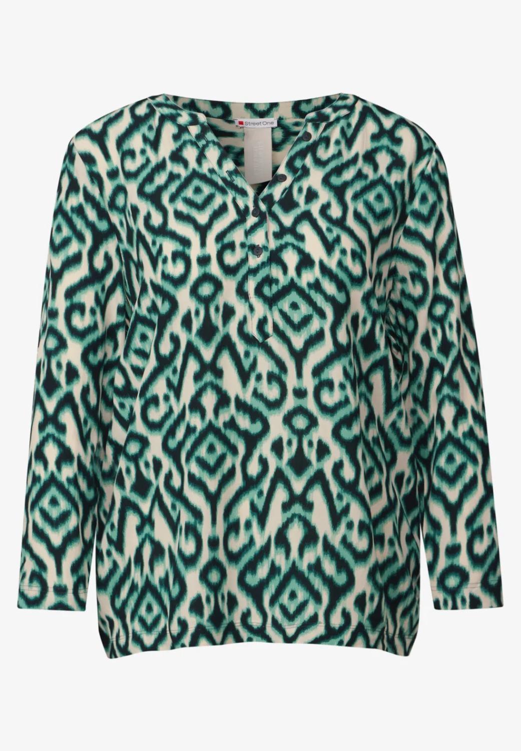 printed mat-mix shirt w.butto