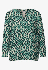 printed mat-mix shirt w.butto