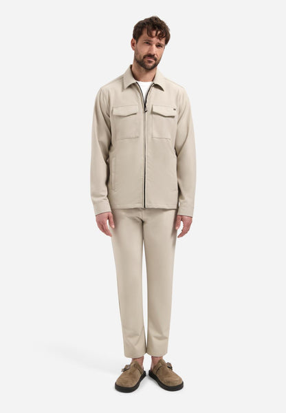 Overshirt full zip sedoc stone