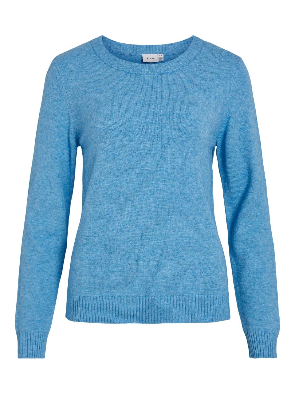 VIRIL O-NECK L/S  KNIT TOP -