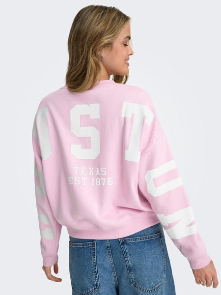 ONLSWEAT L/S BACK/SLEEVE PRIN