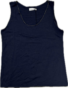 Top viscose lurex navy