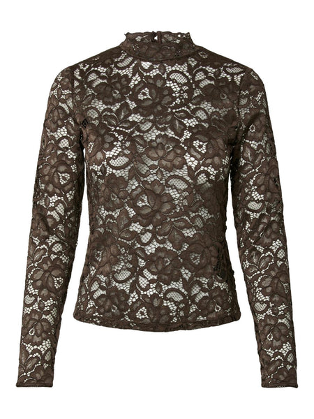 YASLACEY LS LACE TOP S. NOOS