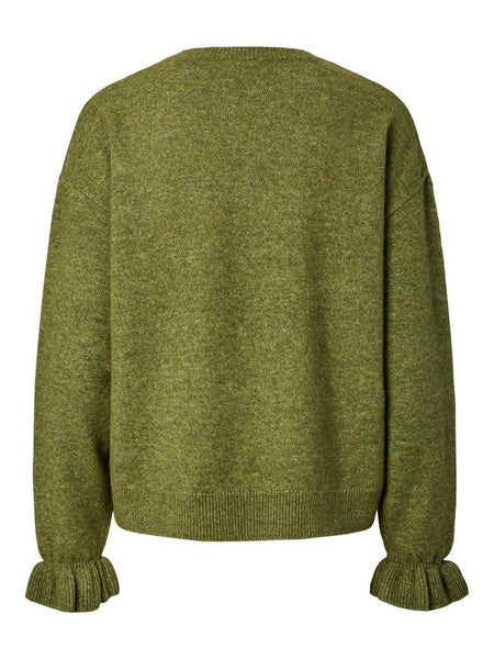 PCSALLY LS FRILL CUFF KNIT NO