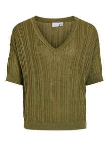 VISHEM V-NECK 2/4 GLITTER KNI