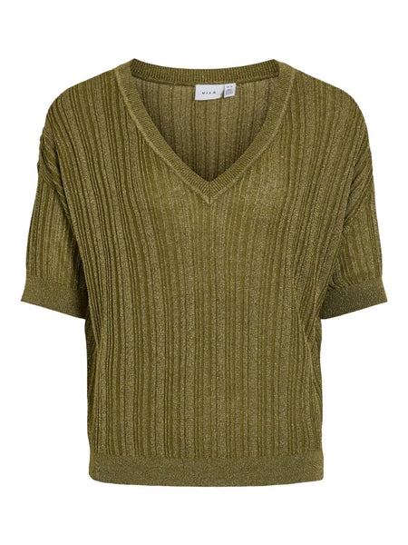 VISHEM V-NECK 2/4 GLITTER KNI