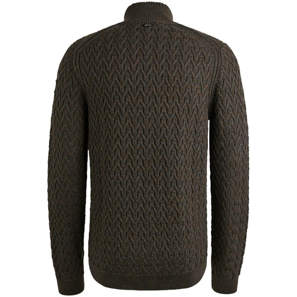 Half zip collar wool blend