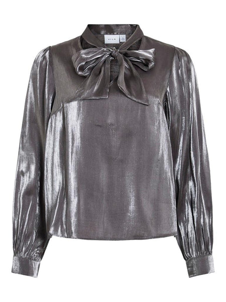VIESSA V-NECK TIE L/S SHIMMER