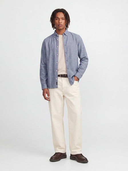 JPRBLUHARVEY TWILL SOLID L/S