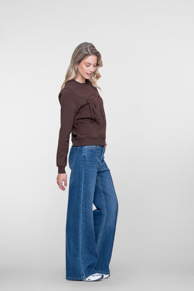 Jeans wide frontseam