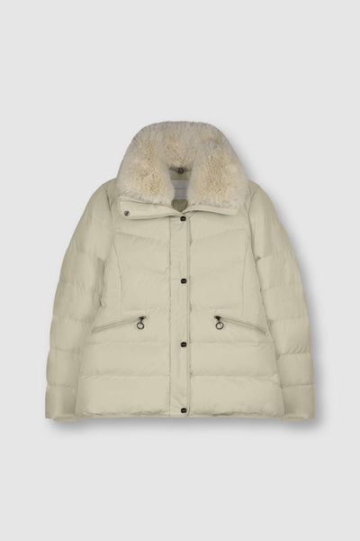 Padded jacket faux fur jacoba