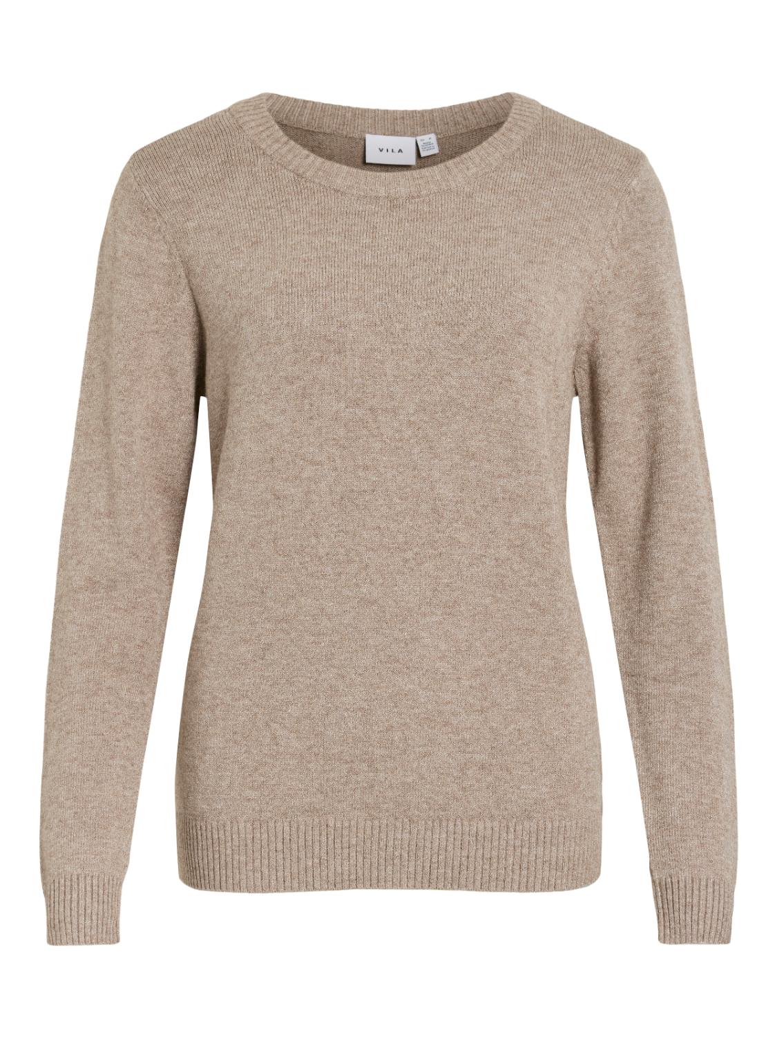 VIRIL O-NECK L/S  KNIT TOP -