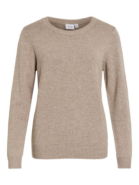 VIRIL O-NECK L/S  KNIT TOP -