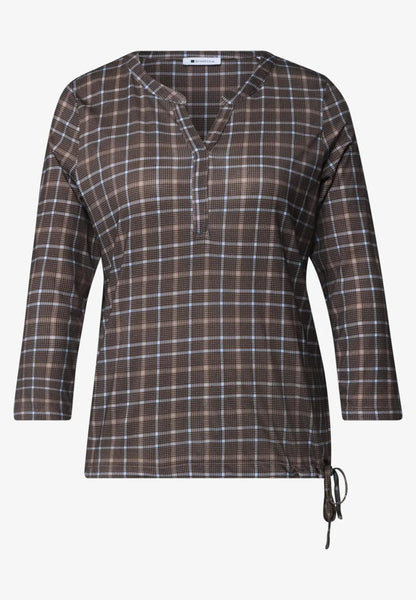 printed jersey shirt w.split 