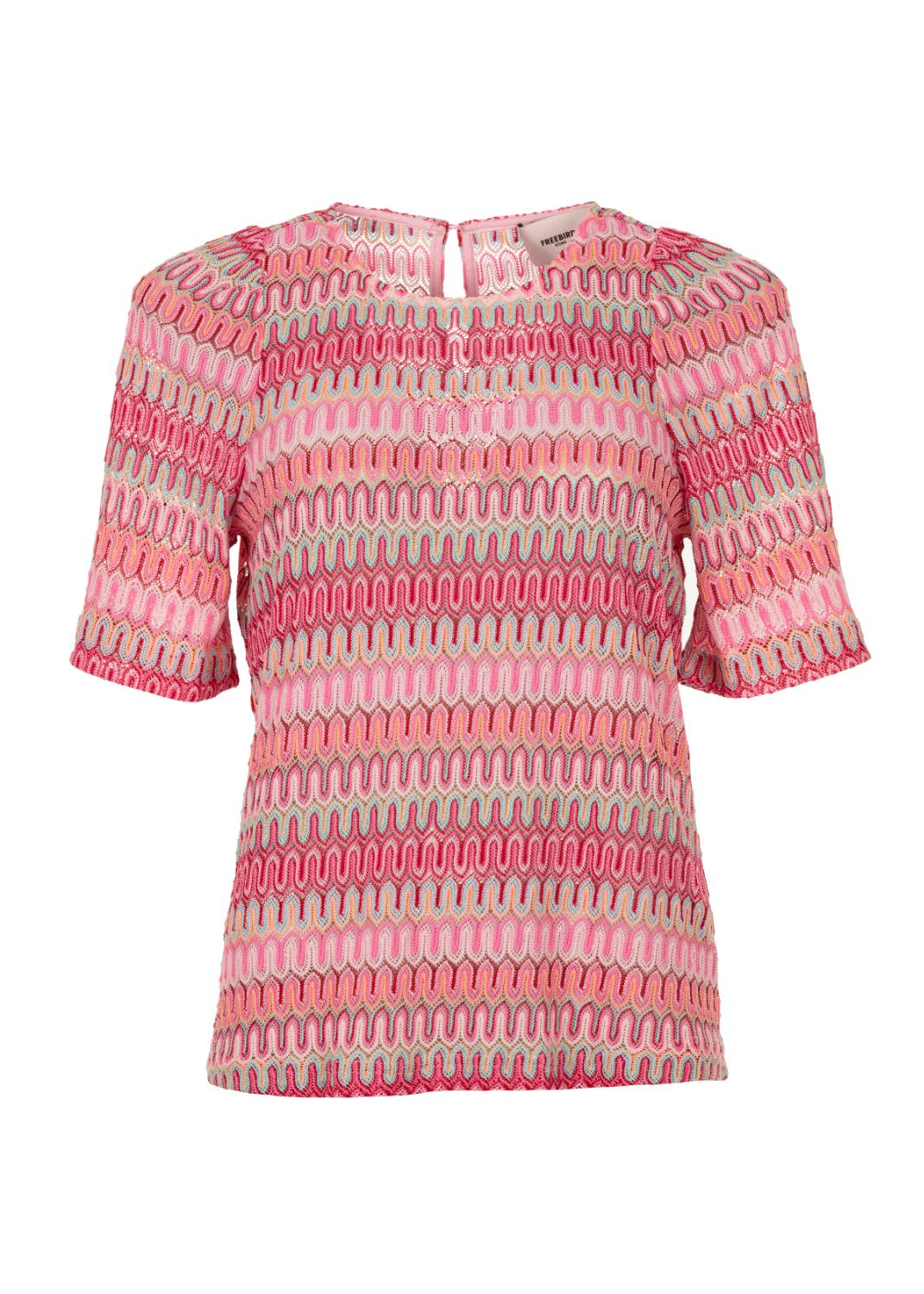 Blouse bjork ss multi pink