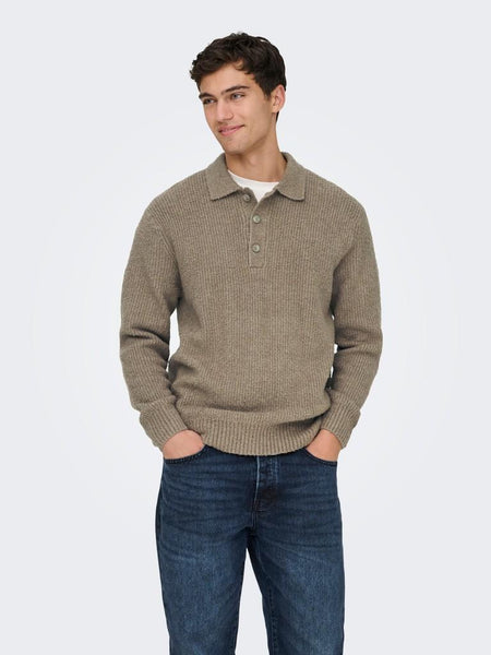ONSDALE RLX LS POLO KNIT NOOS