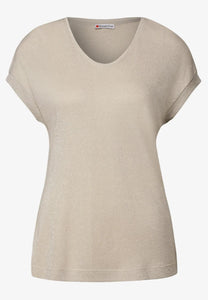 v-neck shiny shirt