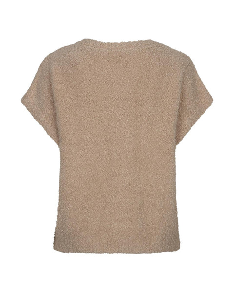 Sleeveless knit boucle