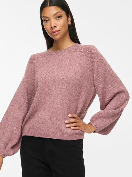 VISAPNA O-NECK L/S KNIT TOP/P