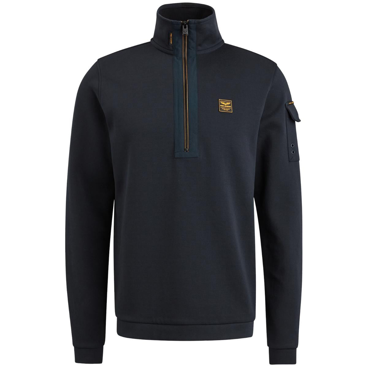 Half zip collar interlock jer