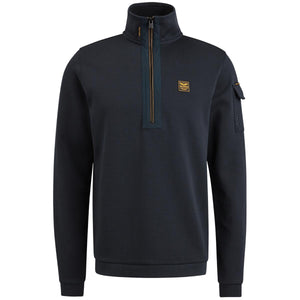 Half zip collar interlock jer